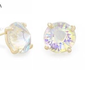 Kendra Scott Iridescent Gold Stud Earrings NWT